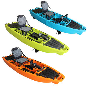 Kayak de pêche modulaire à siège unique de 9 pieds avec pédales à hélice <span class=keywords><strong>d</strong></span>étachables et moteur électrique, 2 sections, bateau océanique pour 1 personne - Product Image 3