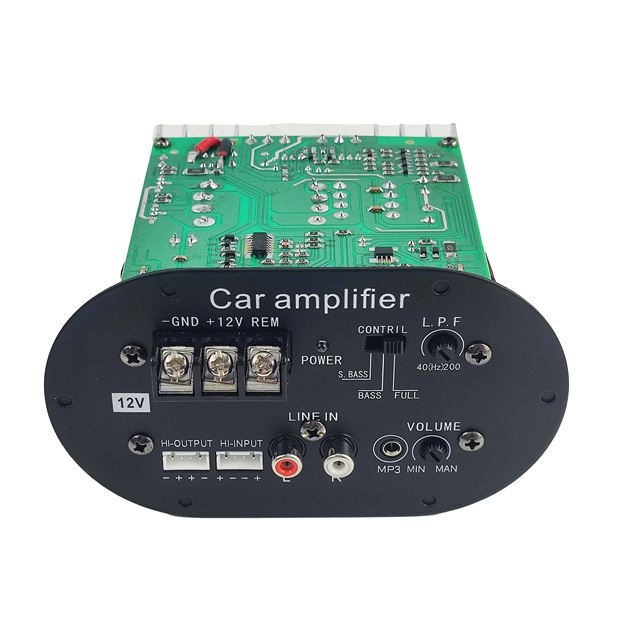 Car Amplifier with Subwoofer Equalizers & Crossovers Aluminium Material Power Amplifier Board and Mono Channel Class D Android