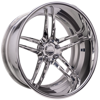 Jantes en alliage forgées sur mesure SY-302 Billet ACCELERATOR concaves chromées en 2 parties, 22, 24, 26, 28 pouces, à lèvres profondes, 5 ou 6 boulons