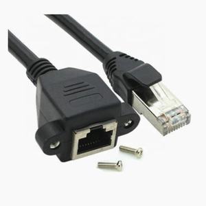 Ligne d'extension RJ45 en cuivre pur avec oreille <span class=keywords><strong>fixe</strong></span> avec trou de vis Réseau RJ45 ligne d'extension mâle à femelle - Product Image 4