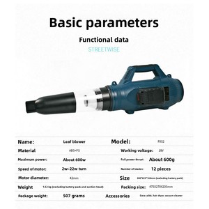 Souffleur et <span class=keywords><strong>aspirateur</strong></span> de feuilles haute puissance, <span class=keywords><strong>aspirateur</strong></span> de <span class=keywords><strong>jardin</strong></span> sans fil avec batterie, souffleur extérieur à 6 vitesses - Product Image 3