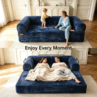 Canapé modulaire d'angle en bois pour chambre à coucher, avec matelas en mousse à mémoire de forme, compressé sous vide
