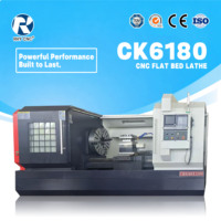 Torno CNC Horizontal de 2 Ejes CK6180 de Alta Rigidez con Guías Endurecidas, Flanqueado de Eje Reforzado para Trabajo Pesado, Pedidos de Gran Volumen