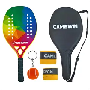 Raquete de tênis de praia Camewin 22mm Modelo Rainbow acompanha Capa Protetora Brindes