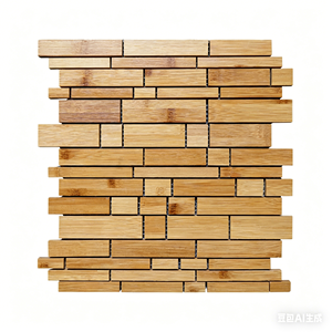Panel de Pared 3D de Mosaico de Madera Maciza Hecho a Mano, con Diseño de Bambú Natural, para Decoración de Interiores de Sala de Estar, <span class=keywords><strong>TV</strong></span>, Hotel - Product Image 5