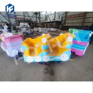 Mini tren de vía eléctrica alimentado por batería de material de acero para niños para parques de atracciones y centros comerciales a la venta - Product Image 4