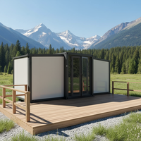 Maison conteneur extensible 20ft 40ft, design moderne, construction en acier, emballée à plat pour le transport maritime, optimisant l'espace, Villa hôtel cube