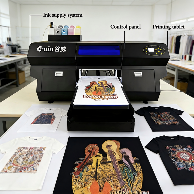 China Supplier 40*50cm DTG Printer Single Station DTG Printer T-shirt Printing Machine Clothes Printer on Dress