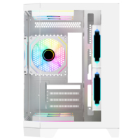 LY bas prix OEM gaming Computer Case Customize Factory Price 3 Sides Verre trempé Fish Tank Gamer PC Case MATX PC Cabinet