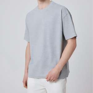 Camiseta Básica y Elegante de Cuello Redondo, Tejida, Cómoda, de Manga Corta, Poliéster/Algodón, Unisex, para Uso Diario, Informal, Deportiva - Product Image 1