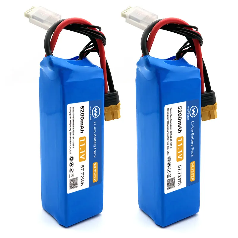 Hot sell lipo lithium polymer 7.4v 12V 52000mah 4200mAh 3S 18650 lipo battery pack for RC car