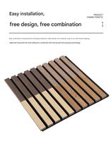 Fabricant bien fait de décoration murale de grille de latte Panneau acoustique en fibre de polyester insonorisé