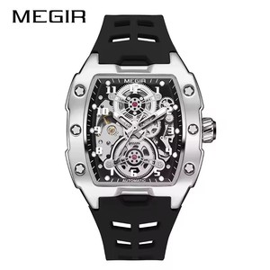 Reloj Megir 8602 Automático para Hombre, Diseño Hueco, Resistente al Agua, Mecánico, Correa de Goma, Esfera Grande, Luz Nocturna - Product Image 2