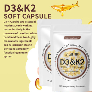 Vitamina D3 + K2 Softgels densità ossea capsule supporto integratore alimentare funzione muscolare sana integratore di forza ossea - Product Image 2