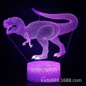 Dinosaur 3D Night Light LED USB Powered <b>Remote</b> <b>Control</b> Color Changing Table <b>Lamp</b> for Kids Room Decor - Product Image 2