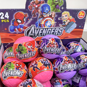 24 pièces/ensemble <span class=keywords><strong>Marvel</strong></span> Cartoon Cool Iron Bat Spider Man Capsule Toys Mystery Box Children 3D Doll Toys Keychain Surprise Blind Box - Product Image 4