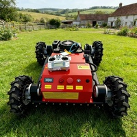 Tondeuse à gazon robotisée intelligente GPS par satellite, télécommandée, tout-terrain, autopropulsée, sans fil, hybride essence-électrique