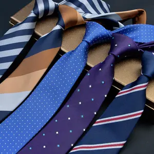 Schlussverkauf Hochzeitsmuster Stickerei 6cm Slim Fit Polyester Herren Krawatte für Herren Hemd
