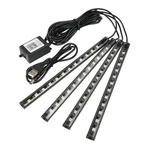 Bevinsee 4 adet 5050-SMD araba iç RGB LED ayak iyi şerit ışıkları Hyundai i30 ix35 Accent Sonata Elantra