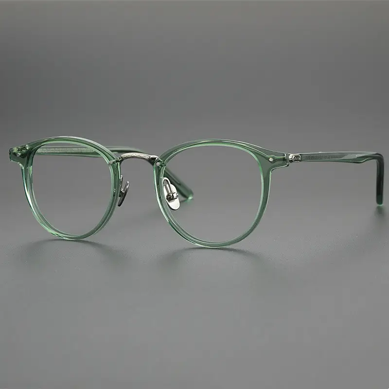 Shenzhen Fabrik Titan Acetat Brillen Japan optischen Rahmen Handmade Retro Reading Brillen Acetat High-End Crafts Brille