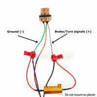 Resistor Beban 50W 6 Ohm Lampu LED Tetap Lampu Sein Hyper Flash Cepat 4 Buah