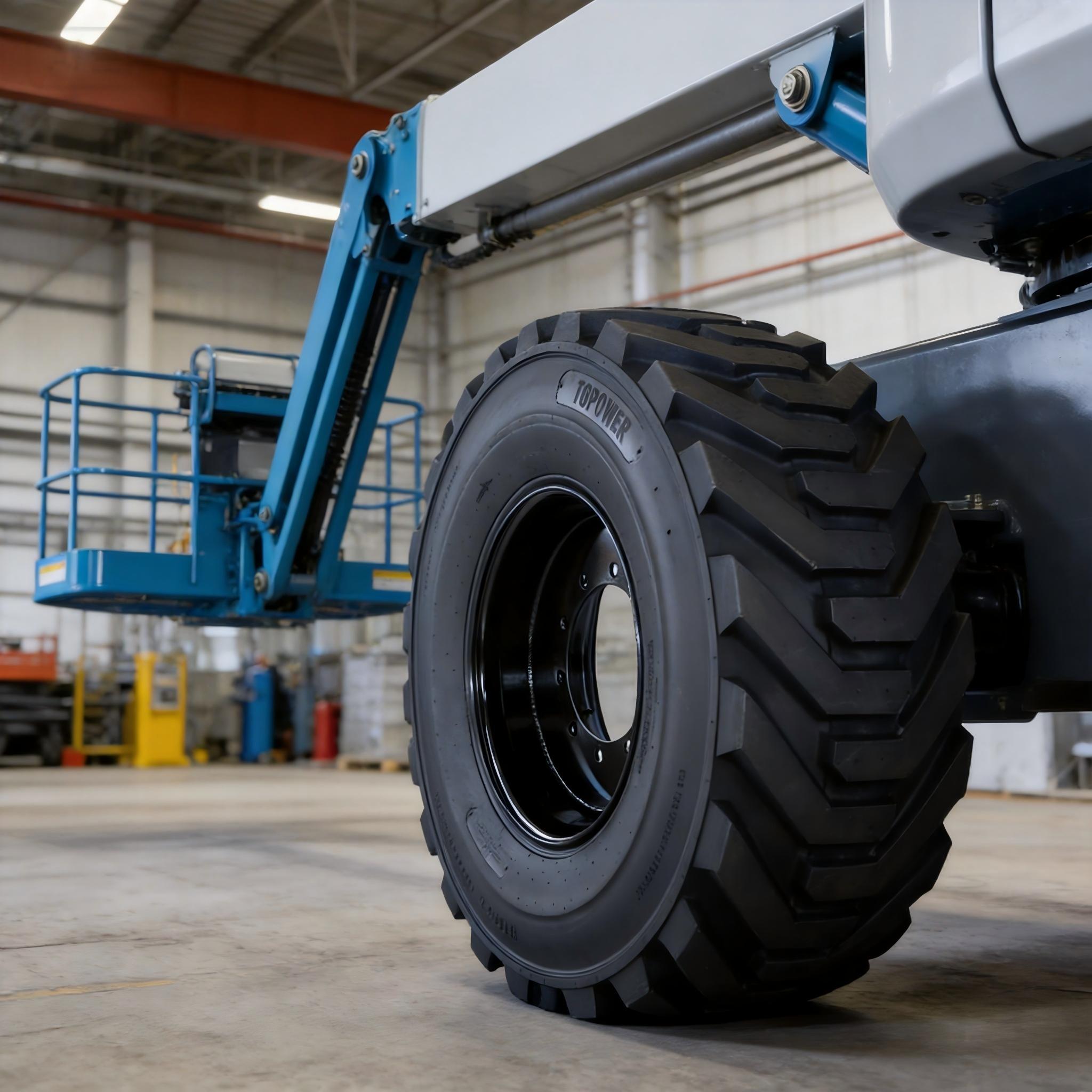 385/65-22.5 PU Foam Filled Tyre 16 18PR for Aerial Work Platform Boom Lift Heavy Duty Industrial Use