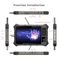 Tableta Industrial Android Tendcent de 8 Pulgadas con Reconocimiento de Venas de la Palma de la Mano, Resistente al Agua, Lector Biométrico RFID, Alimentada por Batería, Modelo F819