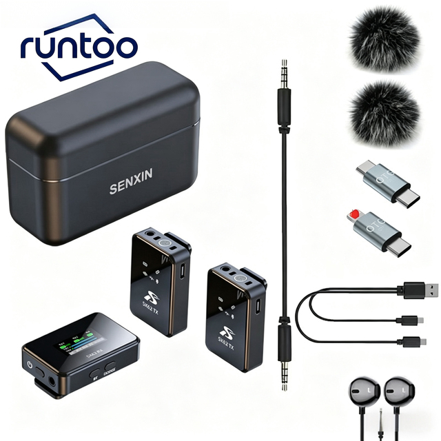 SX62 Wireless Lavalier Microphone Ultra Lightweight Noise Cancelling 48-Hour Battery Life Conference Microphone Omni-Directional