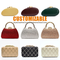 Tas Malam Wanita Vintage Motif Leopard Klasik PU Tas Pesta Gaun Malam Model Kerang Selempang Bahu