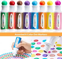Index Kit Ohuhu 8 Couleurs Marqueur de Peinture Vierge 30 Pages Marqueur Pad Non Toxiques à Base D'eau Bingo
