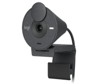 Logitech Brio 300 1080P HD Circle Webcam dengan Privasi Shutter, Mikrofon Peredam Kebisingan, Kamera Web untuk PC Laptop, Rapat, Panggilan Video