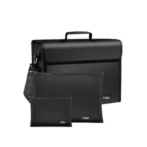 โลโก้ที่กำหนดเองอัพเกรด XL ขนาดใหญ่ไม่คันกันน้ำถุงทนไฟกระเป๋าเอกสารทน<span class=keywords><strong>ไฟ</strong></span>สำหรับเอกสารเงินและของมีค่า - Product Image 1