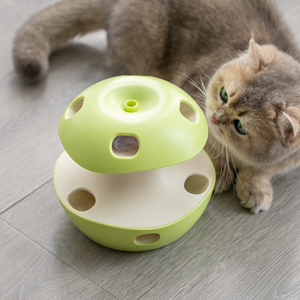 Jouet tunnel <span class=keywords><strong>interactif</strong></span> pour chat en plastique en forme de pomme, rechargeable, avec mouvements de dessin animé simples, pour l'exercice et l'enrichissement automatiques - Product Image 1