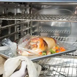 칠면조 도매 안전 식품 재료 끓는 가방 BPA 무료 구운 치킨 오븐 가방 닭 칠면조 오븐 가방