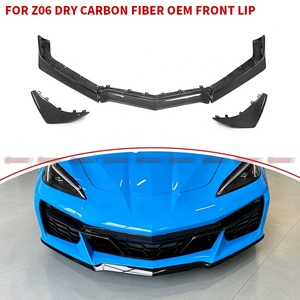 ลิ้นหน้าคาร์บอนไฟเบอร์แท้แบบ Pre-Preg สำหรับ Chevrolet Corvette Z06 สไตล์ OEM สำหรับรถแข่ง ขายส่ง - Product Image 4