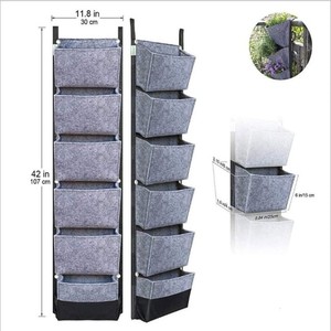 Nouveau sac de plantation vertical à 6 poches en feutre tenture murale pour fleurs légumes conteneur de culture extérieur intérieur <span class=keywords><strong>jardinière</strong></span> de jardin - Product Image 2