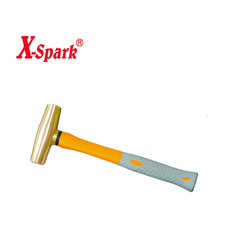 X-SPARK Молот для мягкого лица из стекловолокна, латунный медный материал, поддерживаемый для машинистов