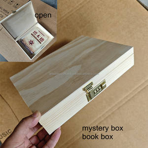 Handmade Wooden Treasure <b>Box</b> with <b>Lock</b> and Key Jewelry Organizer Keepsake <b>Box</b> for Craft Gifts - Product Image 3