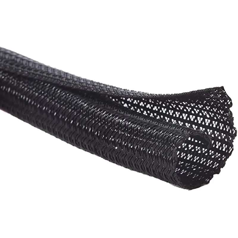 Open self-winding mesh casing, automobile sheath expandable tube PET flame-retardant braided mesh tube
