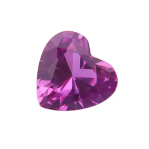 人造刚玉3 # 红宝石松散宝石心形刚玉石用于珠宝制作
