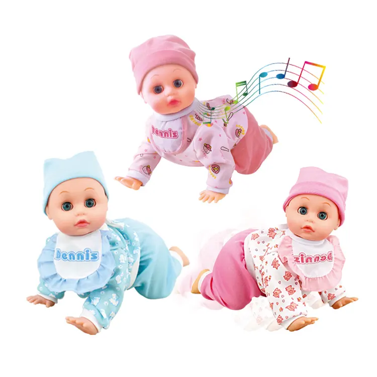 11.5 inch silicone reborn baby doll sound sing crawl functions