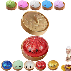 USA Warehouse Ready to Ship Glitter Shimmer Squishy Soft <b>Squeeze</b> Colorful Dumpling Toys Glitter Dough Stress <b>Balls</b> Fidget - Product Image 3