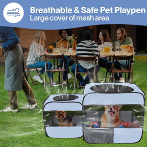 <span class=keywords><strong>Playpen</strong></span> portatile Pop-up per gatti e cani 2-in-1 non è richiesto alcun montaggio in acciaio inossidabile casse per tende per animali domestici custodia per gatti - Product Image 5