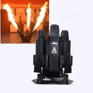 3 heads fire machine triple flame projector with safe channels dmx control for celebration dj wedding party stage disco effects