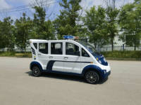 Carro de Patrulla Eléctrico de Grado Industrial, Vehículo de Seguridad de 7 Plazas con Barra de Luces de Emergencia para Campus, Comunidades Comerciales, OEM