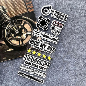 Diseño personalizado profesional JDM reflectante impreso adhesivo impermeable <span class=keywords><strong>familia</strong></span> motocicleta casco coche calcomanía pegatina Anime pegatina - Product Image 5