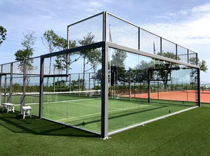 2024 Pista de Paddle Césped artificial barato de 12 mm para padel tenis Pista de padel Proveedor de <span class=keywords><strong>canchas</strong></span> de padel panorámicas - Product Image 3