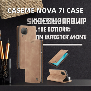 Étui portefeuille en cuir PU avec fentes pour cartes Étui à rabat en relief pour <span class=keywords><strong>Huawei</strong></span> Nova 7i Étui pour téléphone portable de style professionnel - Product Image 2
