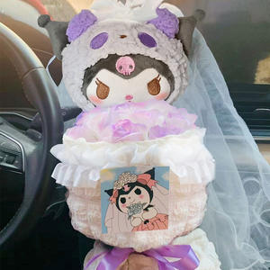K-t cat Hello Ki-tty fiore immortale Bouquet abito da sposa giocattolo di peluche regalo di compleanno per le amiche - Product Image 1