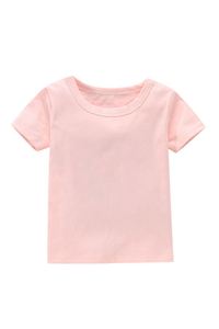 <span class=keywords><strong>Camiseta</strong></span> básica personalizada Unisex para niños pequeños, camisetas 100% de algodón de manga corta de Color sólido liso en blanco, camisetas para niños y niñas - Product Image 5